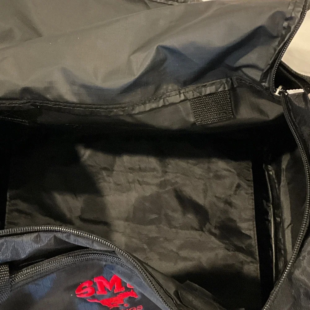 Russell Athletic Black and Red Duffel Bag